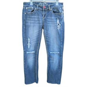 Request Women's Size 13 Mid Rise Y2K Studded Embellishments Skinny Jeans